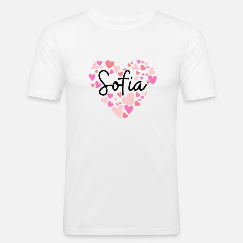 Ich liebe Sofia - Männer Slim Fit T-Shirt - Weiß