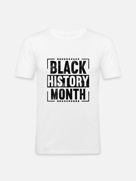 Black History Month - Men's Slim Fit T-Shirt - white
