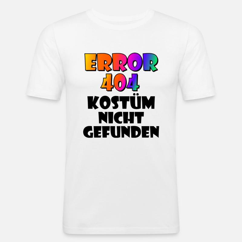 Error 404 - Männer Slim Fit T-Shirt - Weiß