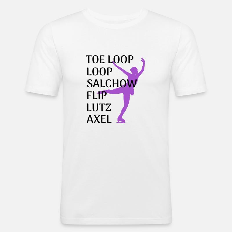 Eiskunstlauf Eiskunstläufer Mädchen Geschenk - Männer Slim Fit T-Shirt - Weiß