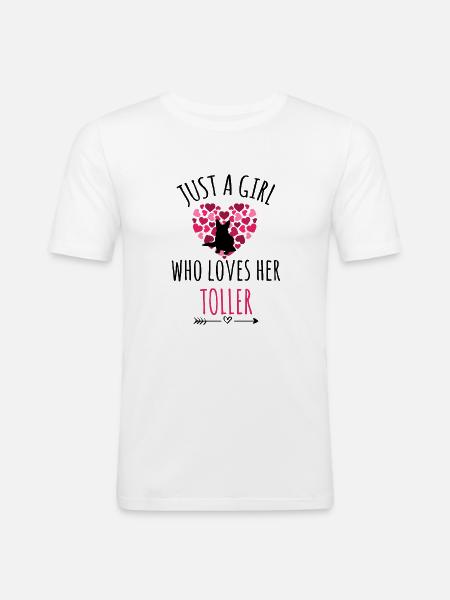 Nova Scotia Duck Tolling Retriever Toller Dog - Herre Slim Fit T-Shirt - hvid