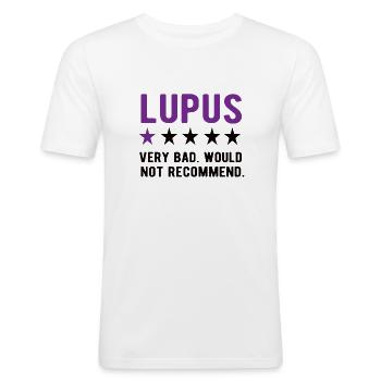 Lupus Erythematodes Schmetterlingsflechte Kämpfer - Männer Slim Fit T-Shirt - Weiß - Vorne - Nik (191cm)