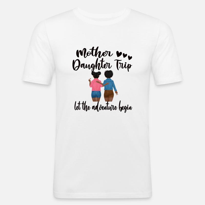 Mutter-Tochter-Urlaub Trip Mutter Tochter Reise - Männer Slim Fit T-Shirt - Weiß