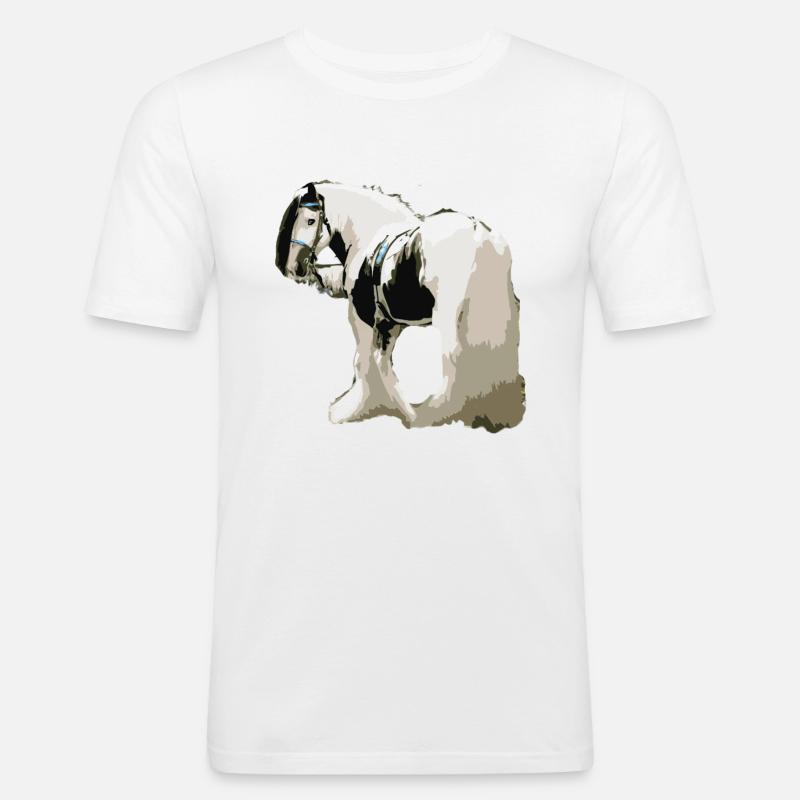 Pferd, Tinker , Pferd Tinker, Geschenkidee - Männer Slim Fit T-Shirt - Weiß