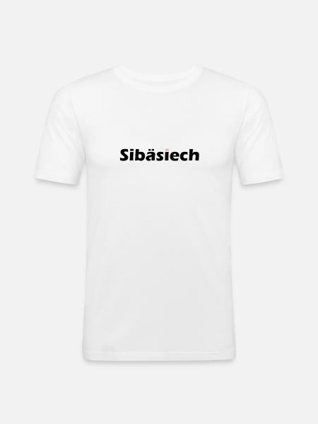 Sibäsiech - Männer Slim Fit T-Shirt - Weiß