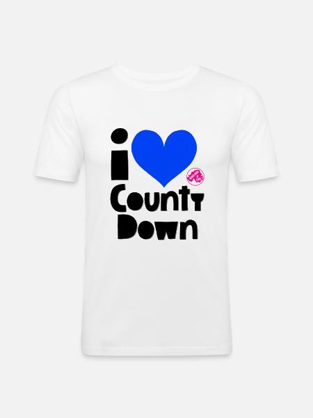 County Down Nordirland - Männer Slim Fit T-Shirt - Weiß