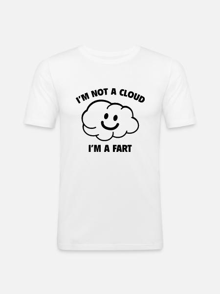 Jeg er ikke en sky jeg er en prut - Herre Slim Fit T-Shirt - hvid
