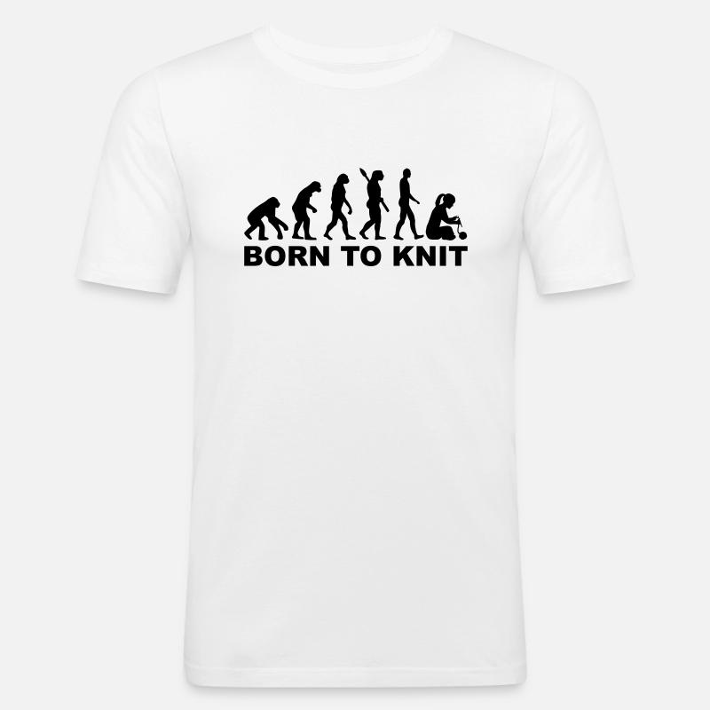 Evolution Knitting - Men's Slim Fit T-Shirt - white