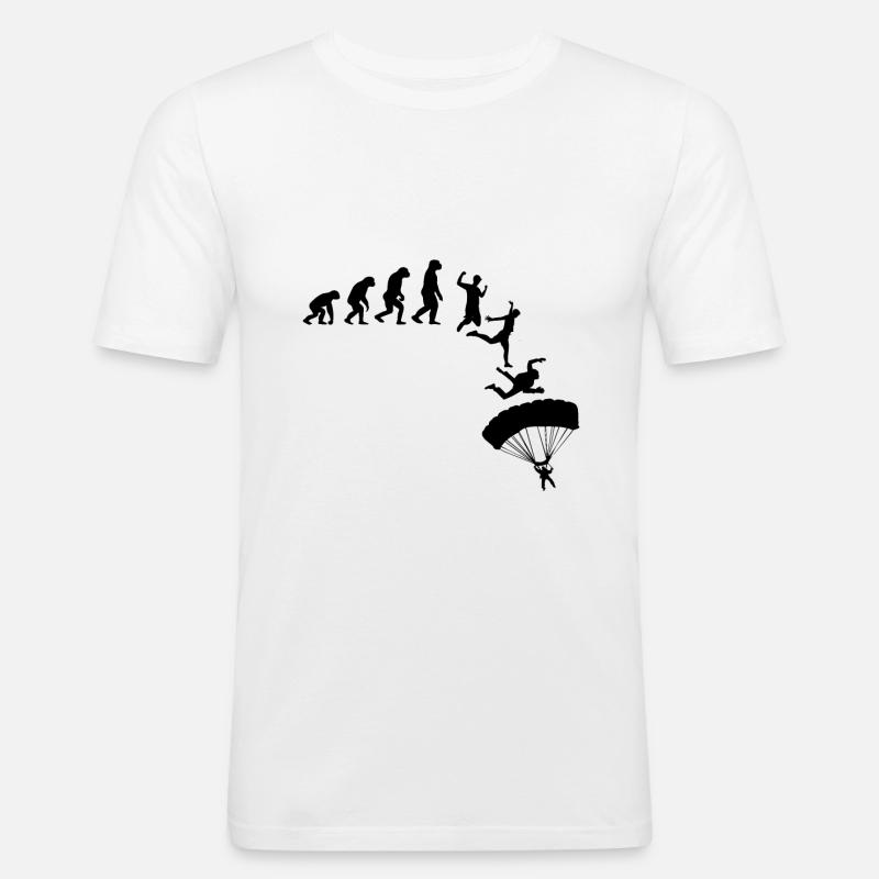 Evolution Skydiver Skydiver Gift - Men's Slim Fit T-Shirt - white