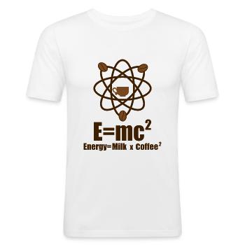 Kaffe kemi fysik - Herre Slim Fit T-Shirt - hvid - Foran - Nik (191cm)