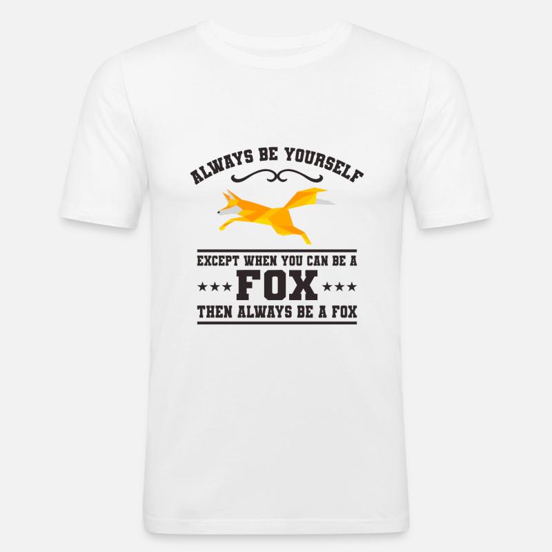 Fuchs - Männer Slim Fit T-Shirt - Weiß