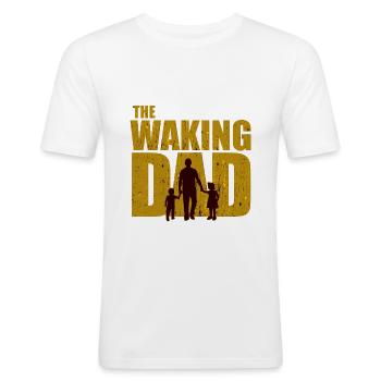The Walking Dad - Männer Slim Fit T-Shirt - Weiß - Vorne - Nik (191cm)