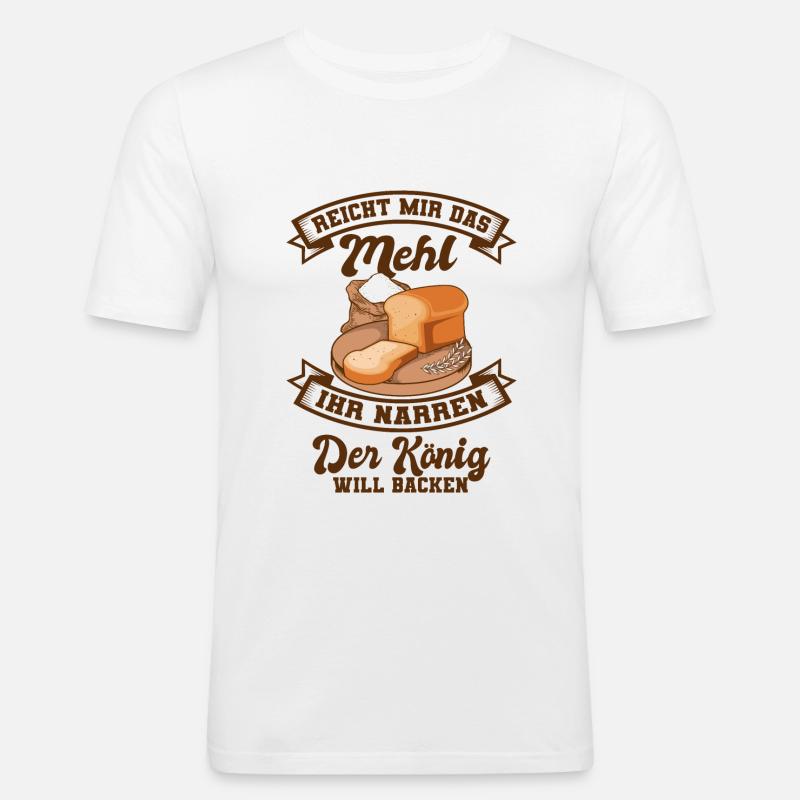 Bäcker - Männer Slim Fit T-Shirt - Weiß