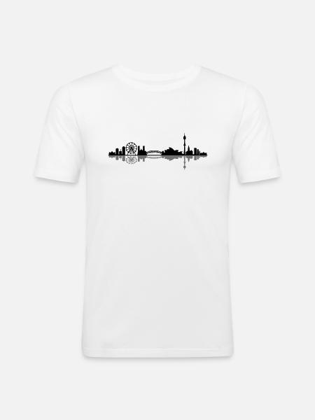 Skyline - Sydney - Männer Slim Fit T-Shirt - Weiß