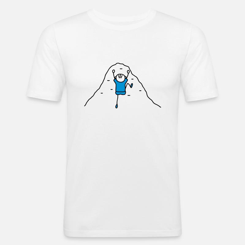 Klettern Kletterwand - V2 - Männer Slim Fit T-Shirt - Weiß