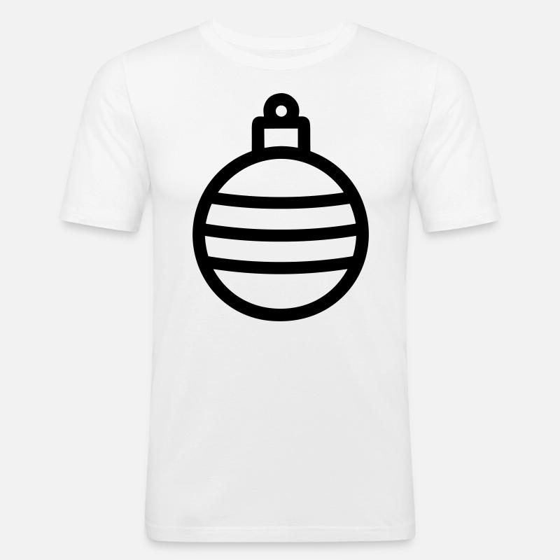 Weihnachtskugel - Männer Slim Fit T-Shirt - Weiß