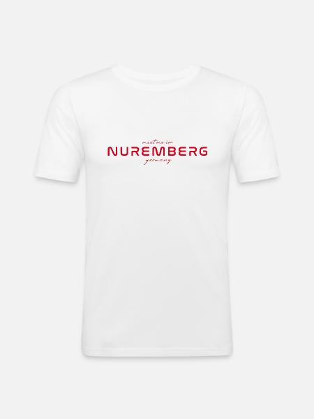 Nuremberg T-Shirt – Skyline - Men's Slim Fit T-Shirt - white