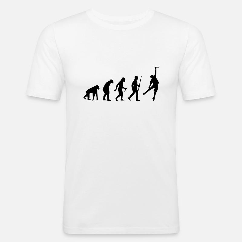 KLETTERN EVOLUTIONSTHEORIE SHIRT - Männer Slim Fit T-Shirt - Weiß