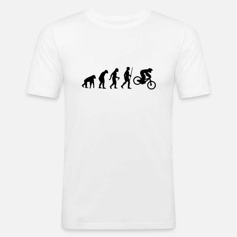 MOTORCROSS EVOLUTION - Männer Slim Fit T-Shirt - Weiß