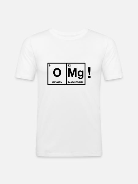OMG periodic system - Men's Slim Fit T-Shirt - white