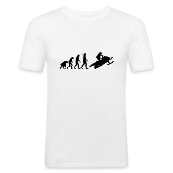 Evolution Snowmobile - Men's Slim Fit T-Shirt - white - Front - Nik (191cm)