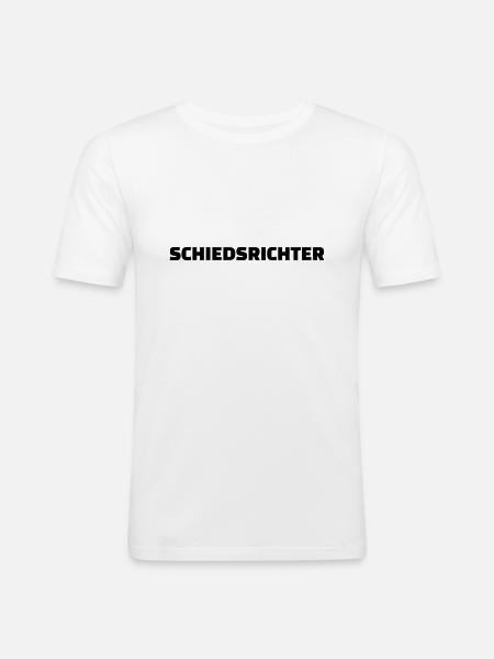 Schiedsrichter - Männer Slim Fit T-Shirt - Weiß
