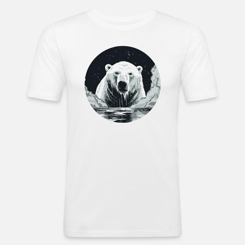 Eisbär - Männer Slim Fit T-Shirt - Weiß