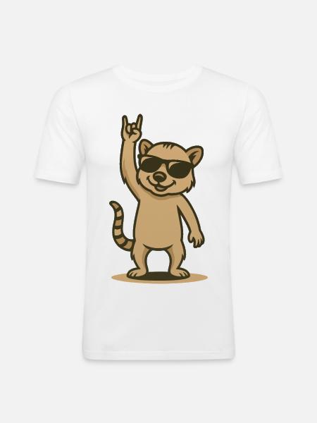 Cool coati rocker bébé - T-shirt près du corps Homme - blanc