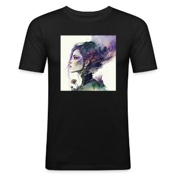 Pas de limites, juste des résultats - T-shirt près du corps Homme - noir - Devant - Nik (191cm)