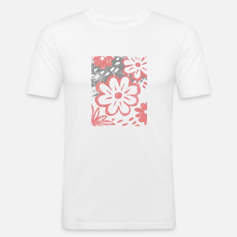Blumen - Frühling - Sommer - Spruch - Männer Slim Fit T-Shirt - Weiß