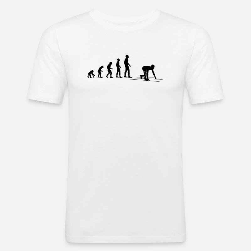 Sprint Evolution Runner Gift - Men's Slim Fit T-Shirt - white