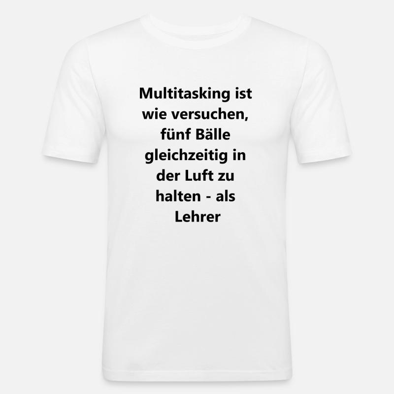 Lehrergeschenk - Männer Slim Fit T-Shirt - Weiß