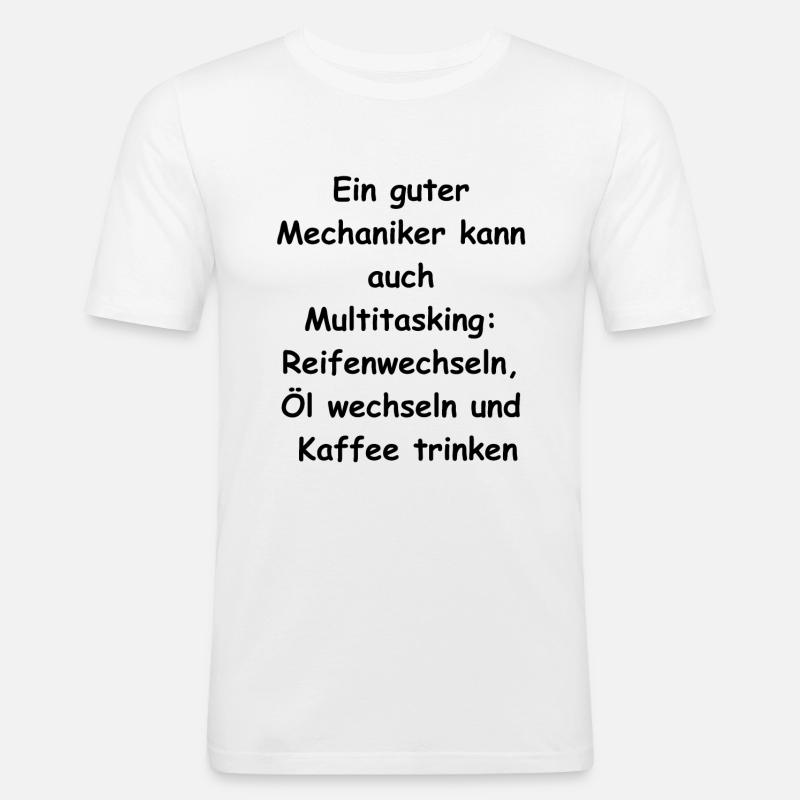 Mechaniker-Multitasking-Geschenk - Männer Slim Fit T-Shirt - Weiß