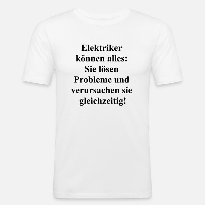 Multitasking-Elektriker-Geschenk - Männer Slim Fit T-Shirt - Weiß