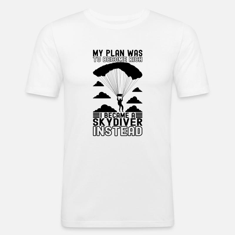 Parachute Parachutist - Men's Slim Fit T-Shirt - white