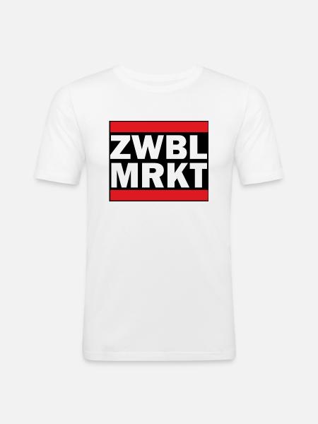 Zwiebelmarkt - Männer Slim Fit T-Shirt - Weiß