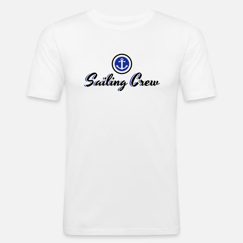 Sailing Crew - Männer Slim Fit T-Shirt - Weiß