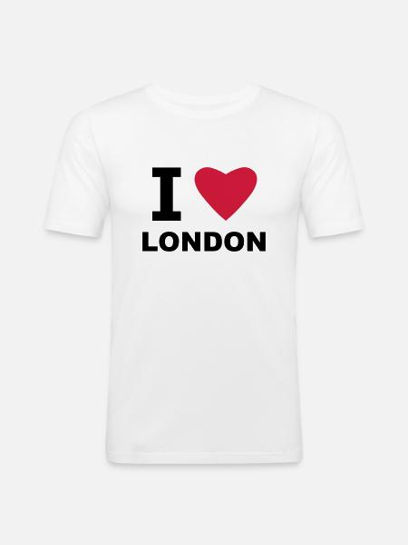 I love London - Men's Slim Fit T-Shirt - white