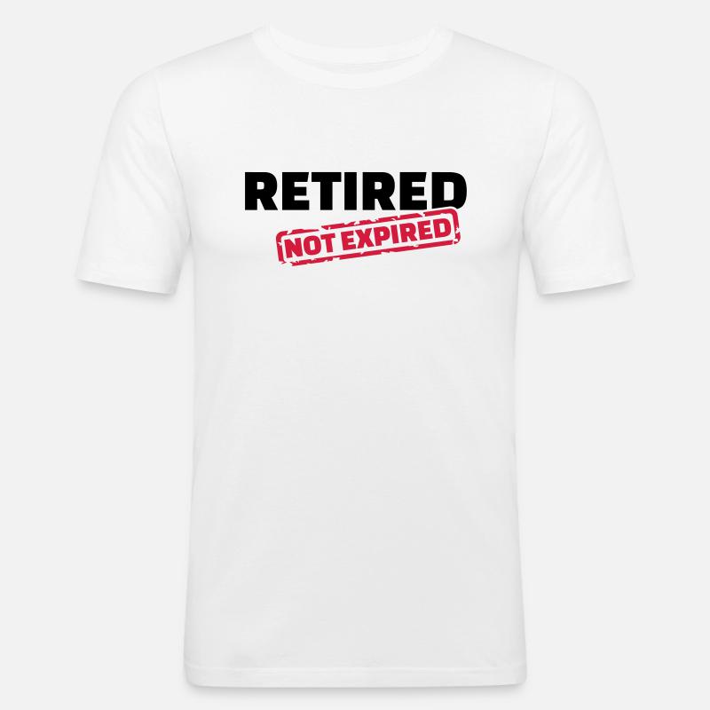 Rente - Männer Slim Fit T-Shirt - Weiß