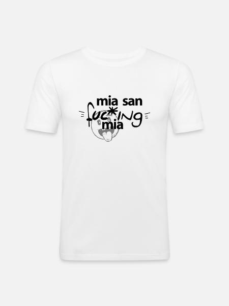 wir sind wir - Männer Slim Fit T-Shirt - Weiß