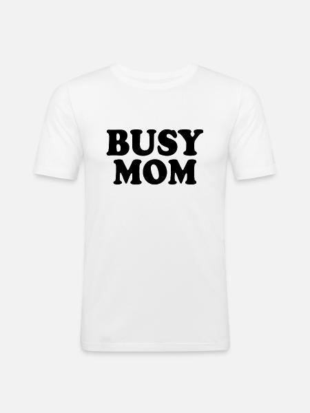 Busy mom - Men's Slim Fit T-Shirt - white