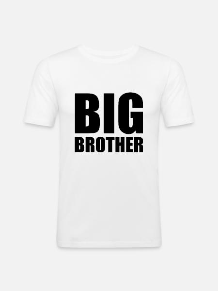 Big brother - Männer Slim Fit T-Shirt - Weiß