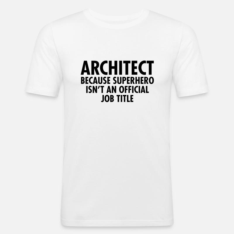 Architect - Superhero - Männer Slim Fit T-Shirt - Weiß