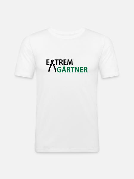 garten - Männer Slim Fit T-Shirt - Weiß