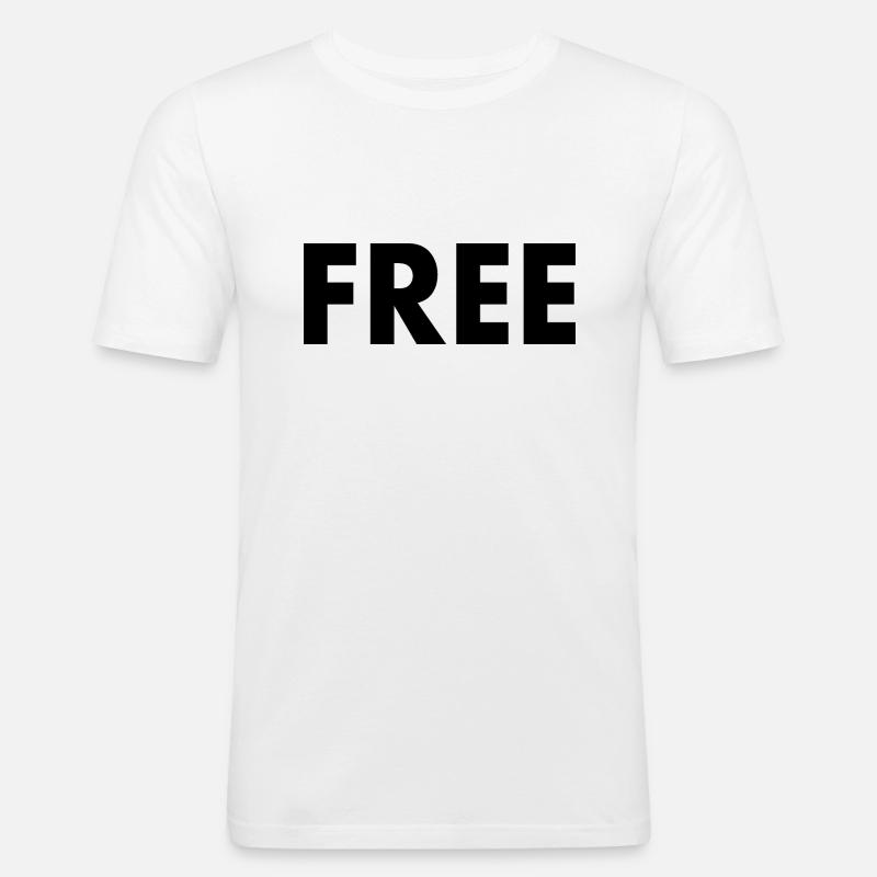 Free - Männer Slim Fit T-Shirt - Weiß