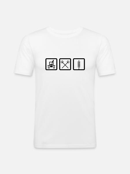 Farmer - Men's Slim Fit T-Shirt - white