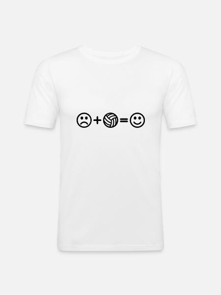 Volleyball Smileys - Men's Slim Fit T-Shirt - white