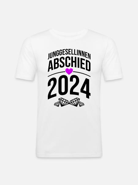 Hen Party 2024 Bride - Men's Slim Fit T-Shirt - white
