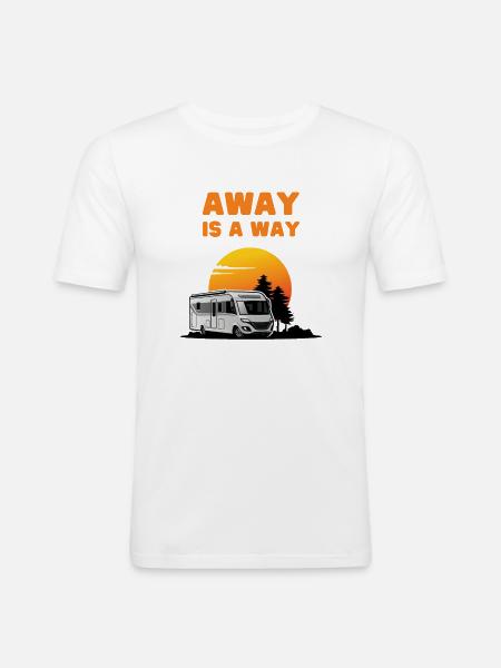 Camper - Away is a way - Men's Slim Fit T-Shirt - white