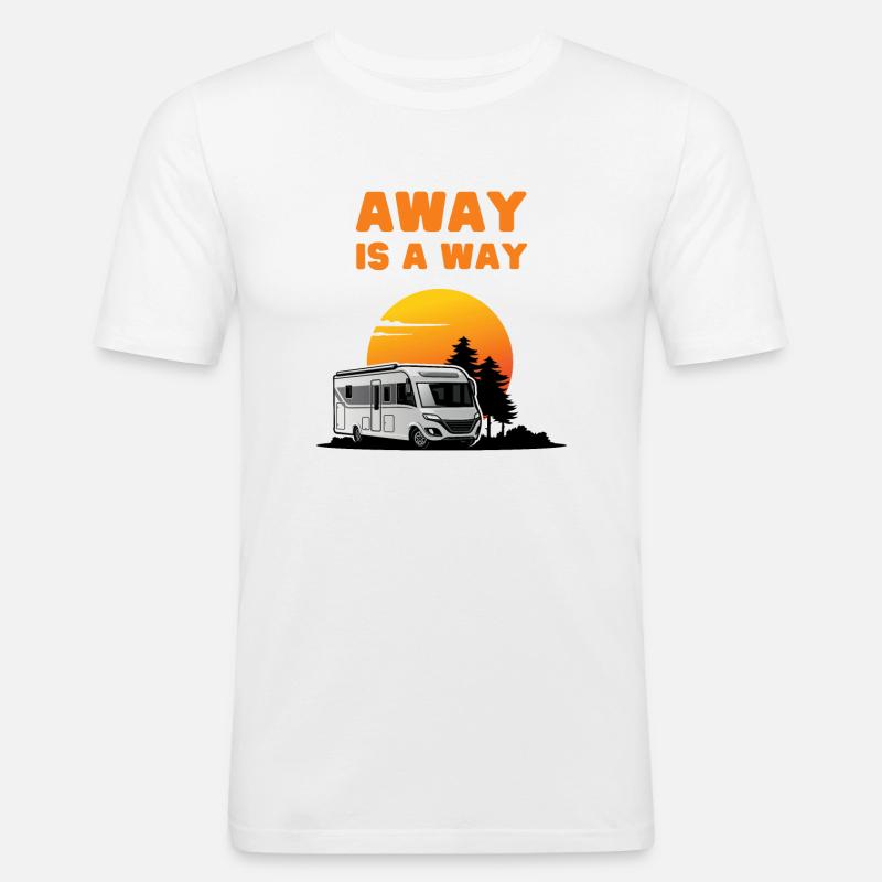 Camper - Away is a way - Männer Slim Fit T-Shirt - Weiß